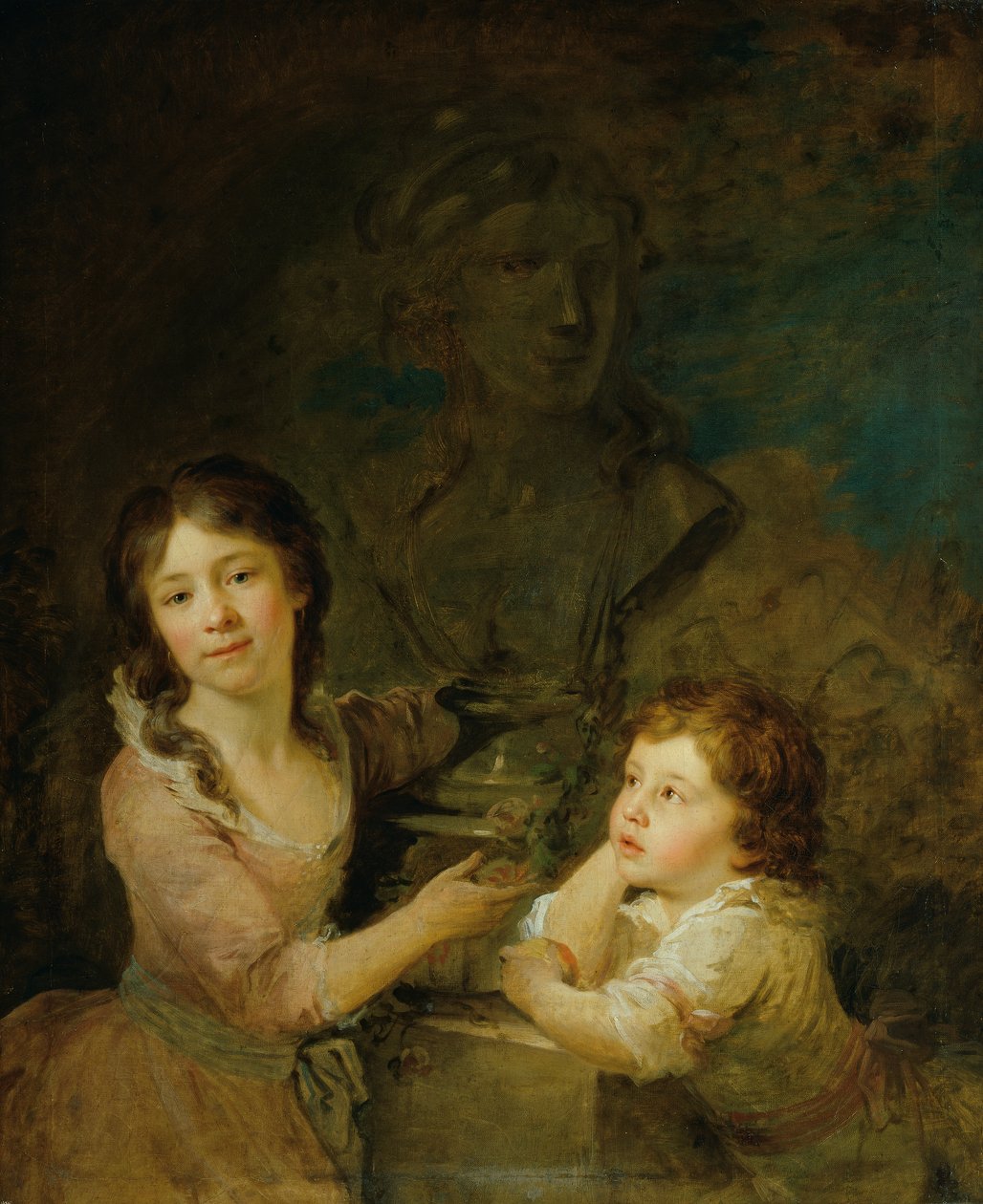 To barn fra familien til grev Thomatis av Johann Baptist Lampi d. Ä.