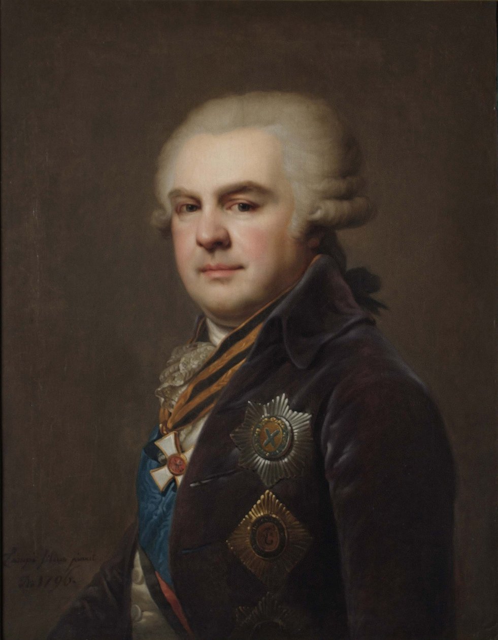Portrett av grev Alexander Nikolaevich Samoilov 1744-1814, 1796 av Johann Baptist Lampi the Younger