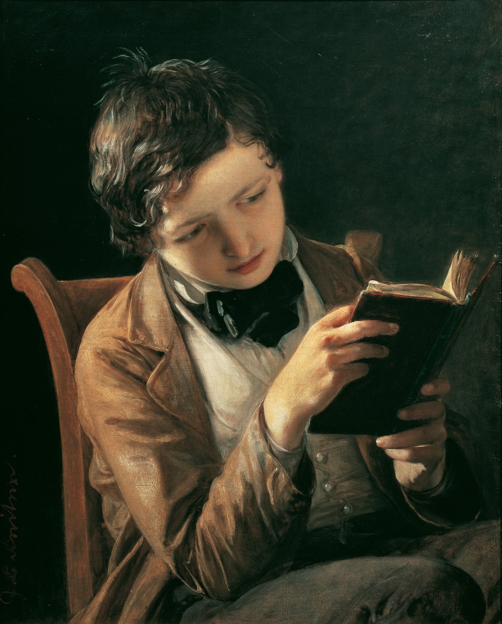 lesende gutt av Johann Baptist Reiter