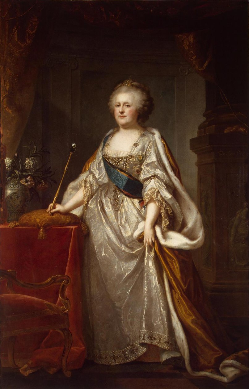 Portrett av keiserinne Catherine II 1729-1796, 1794 av Johann Baptist von Lampi the Elder