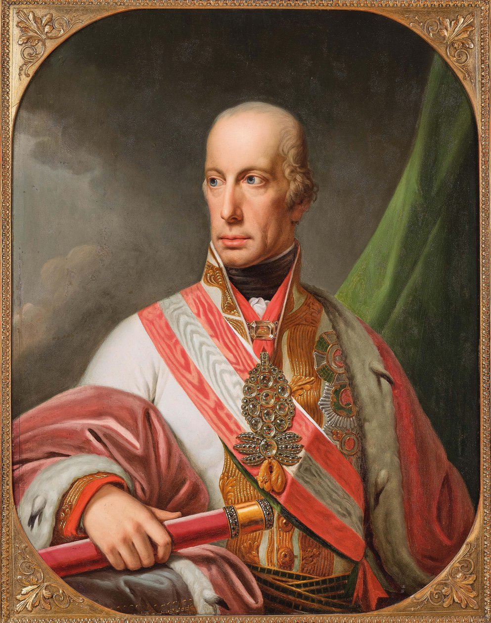 Portrett av den hellige romerske keiser Frans II 1768-1835. av Johann Baptist von Lampi the Elder