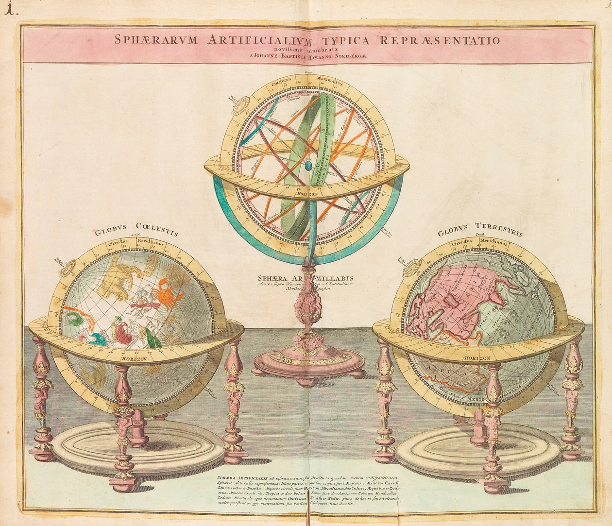 Globene fra hele verdens store atlas, 1725. av Johann Baptista Homann