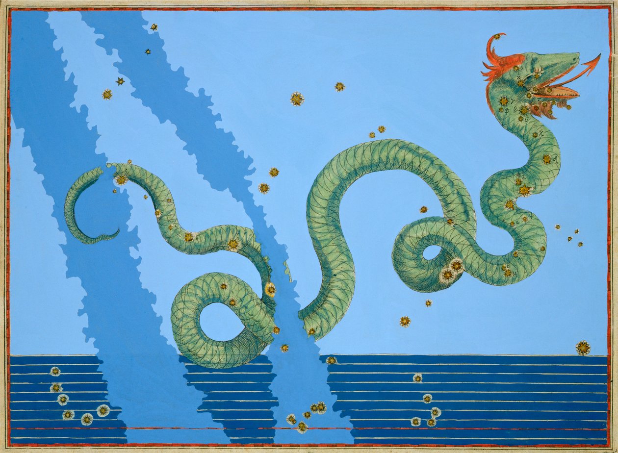 Constellation of Serpens, 1603 av Johann Bayer