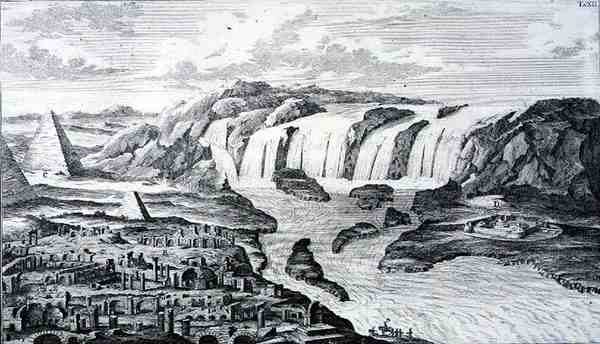 The Cataracts of the Nile and the Ruins of Theben, Egypt, fra 