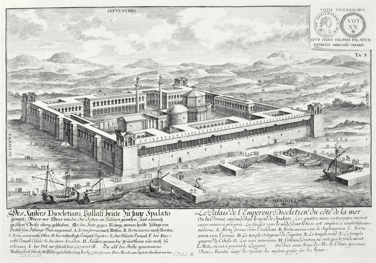 Diokletians palass (245-313), Split, Jugoslavia, fra 