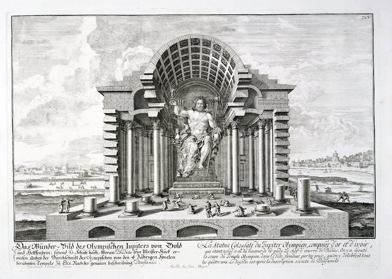 Statuen av Olympian Zeus av Phidias, plate 5 fra 