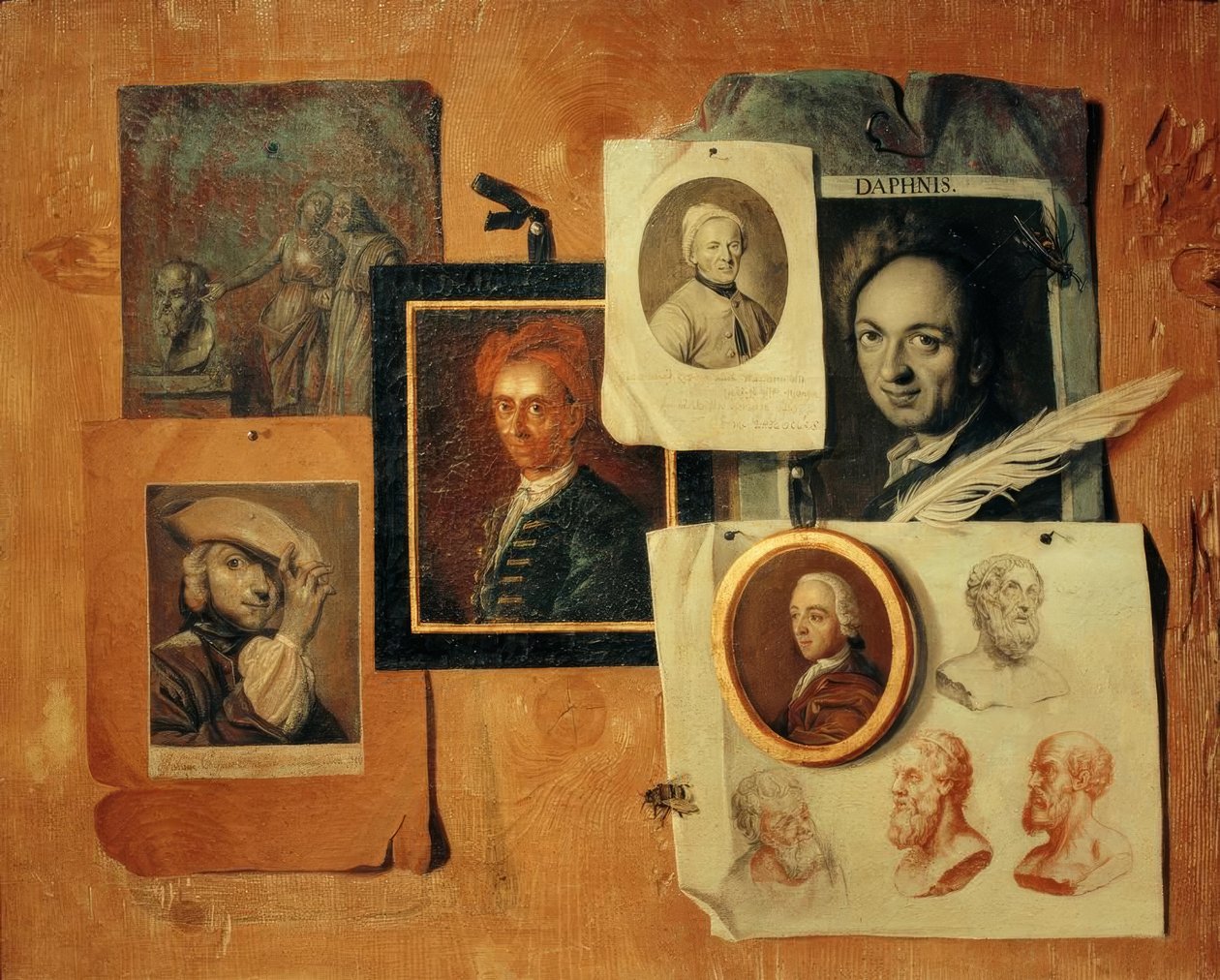 Quodlibet med portretter av samtidige og eldgamle hoder av Johann Caspar Füssli