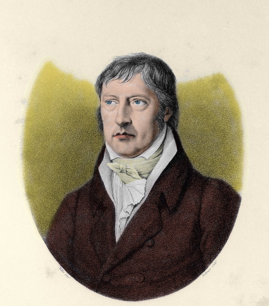 Portrett av Georg Wilhem Friedrich Hegel (1770 - 1831), tysk filosof av Johann Christian (after) Xeller