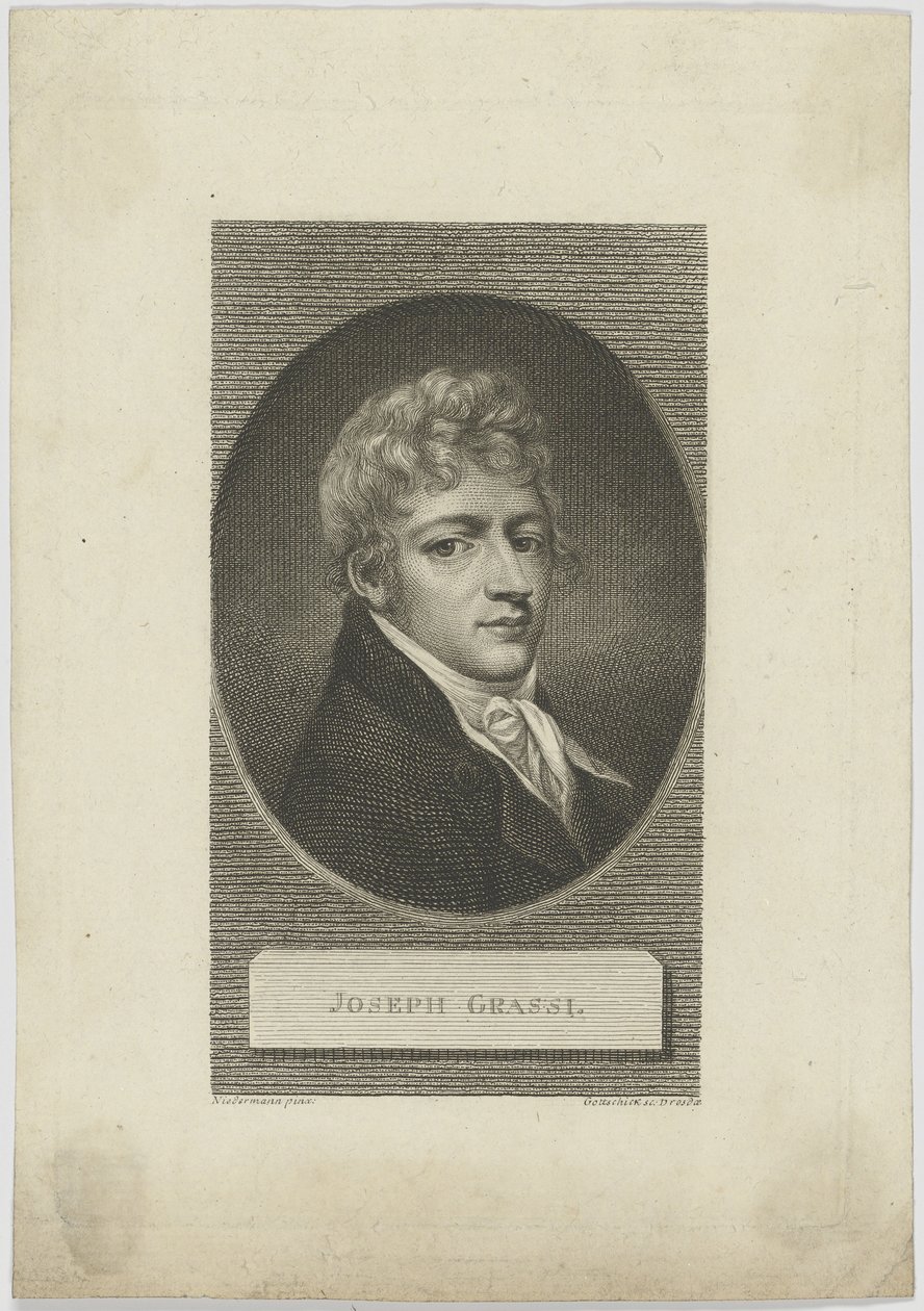 Portrett av Josef Grassi 1757-1838, 1804. av Johann Christian Benjamin Gottschick