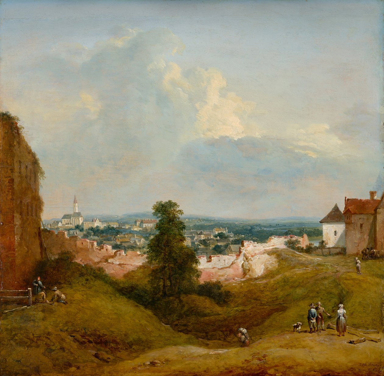 Utsikt fra Albrechtsburg i Klosterneuburg av Johann Christian Brand