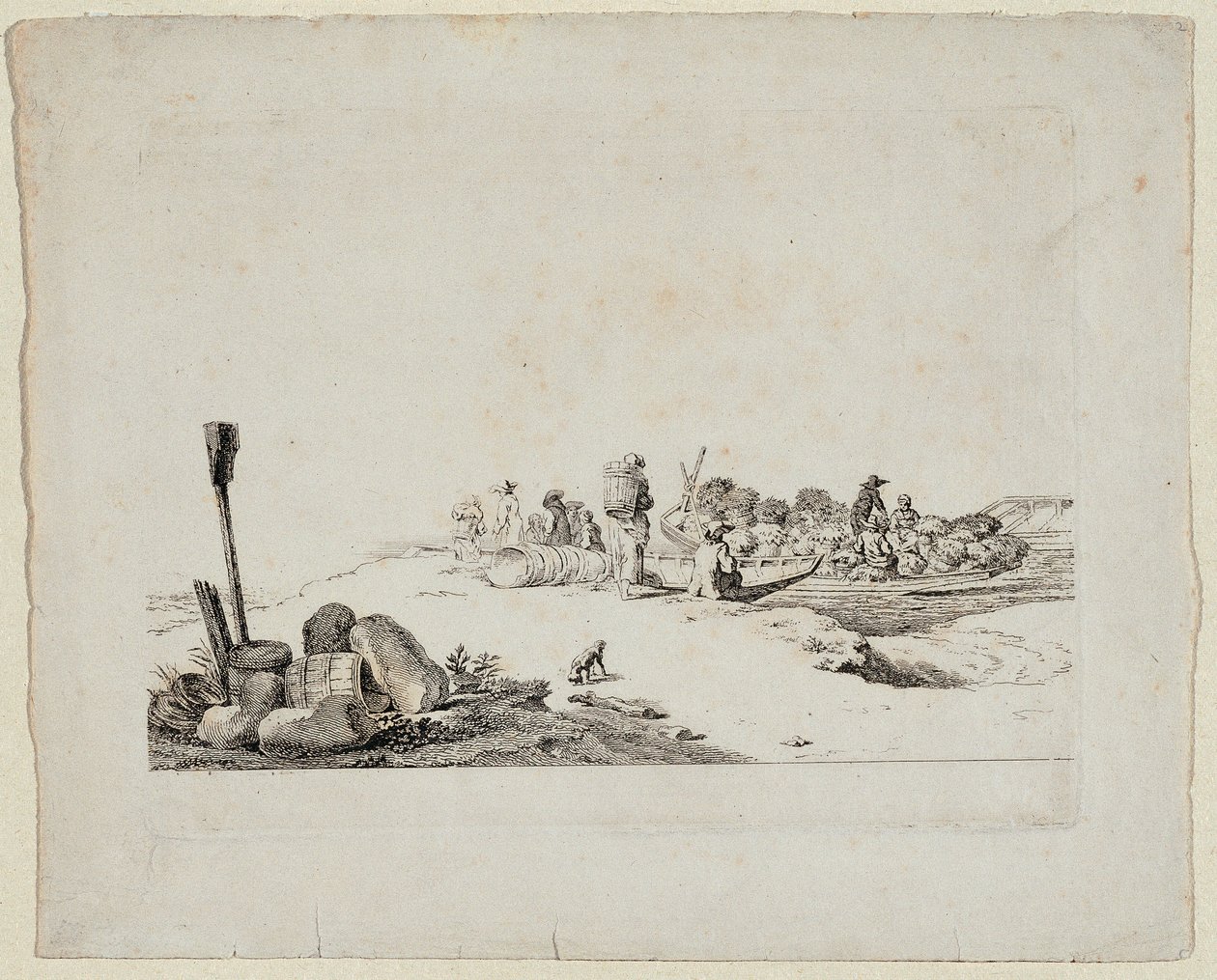 Landskap med Country People av Johann Christian Brand
