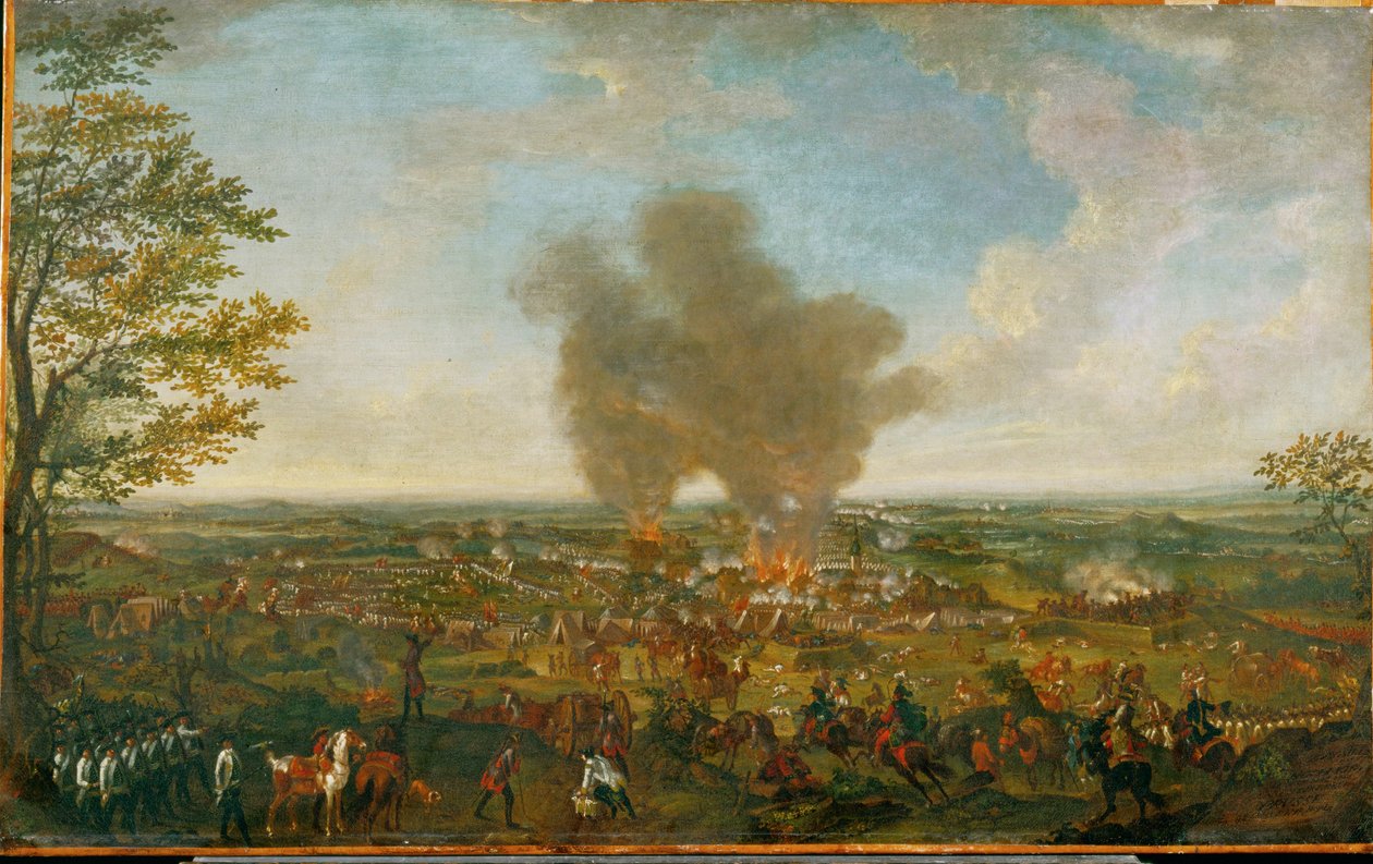 Slaget ved Hochkirch … (maleri på lerret) av Johann Christian Brand