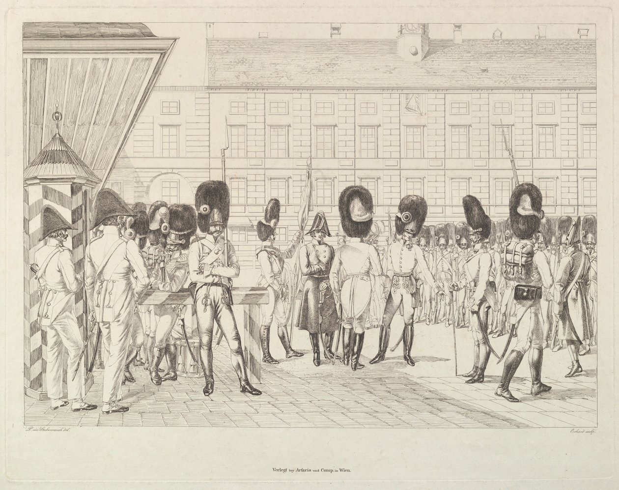 Østerrikske grenaderer, tidlig på 1800-tallet. av Johann Christian Erhard
