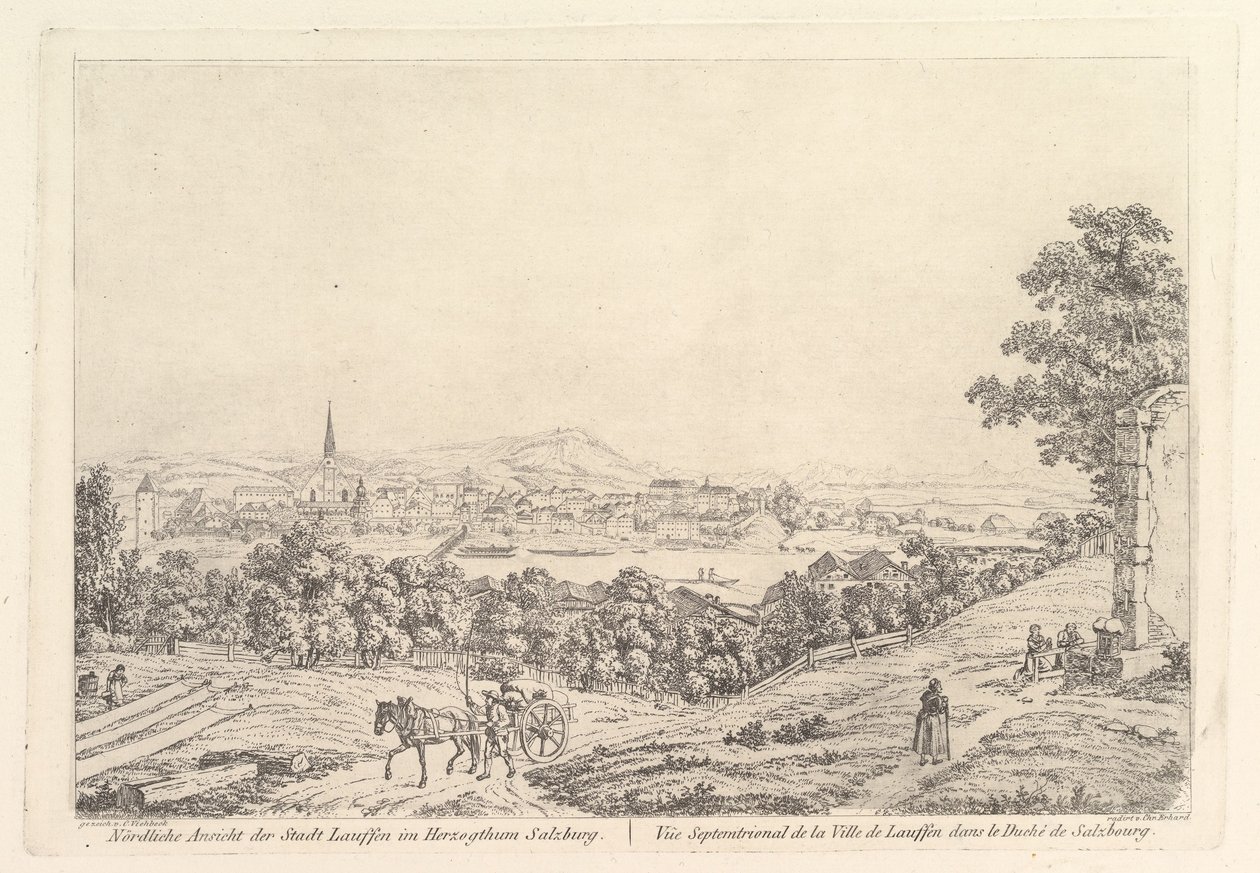Stier i hertugdømmet Salzburg, tidlig på 1800-tallet. av Johann Christian Erhard