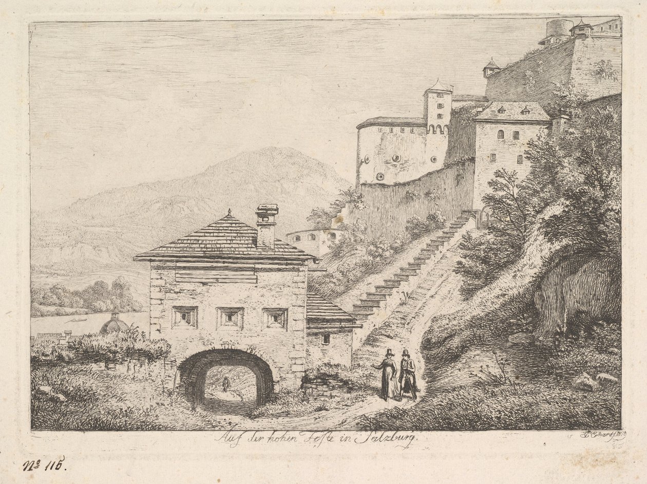 Høytiden i Salzburg, 1819. av Johann Christian Erhard
