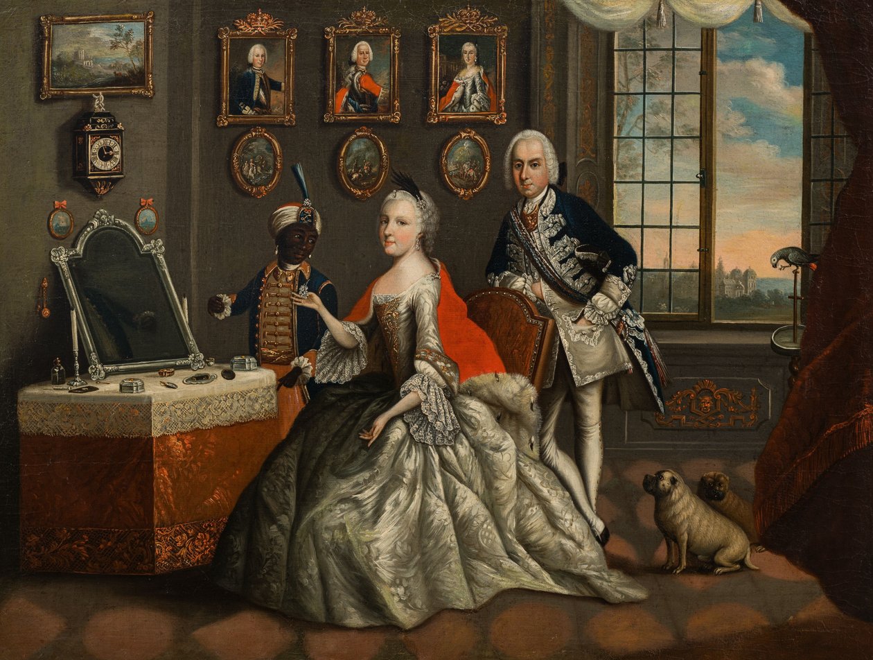 Johann Christian Fiedler - Georg Vilhelm av Hessen-Darmstadt og søsteren hans Caroline Louise av Johann Christian Fiedler