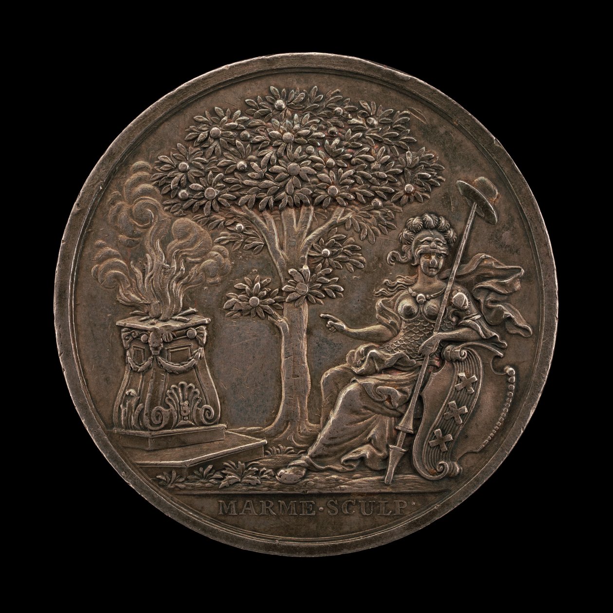 Minerva Encouraging the State [revers], 1747. av Johann Christian Marmé
