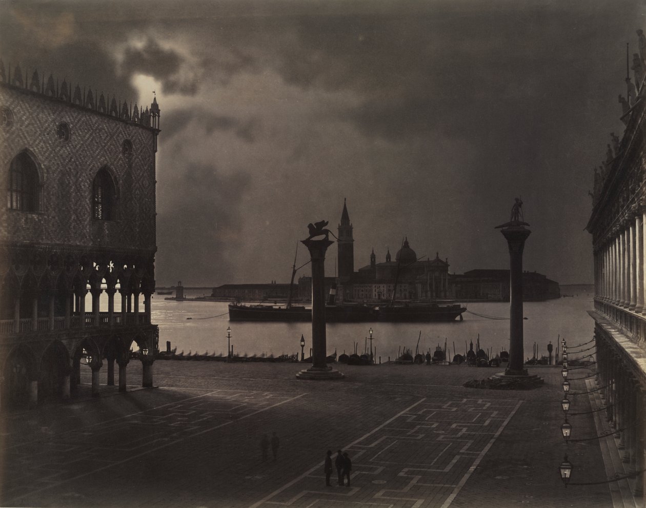 Venezia: Markus ser mot San Giorgio Maggiore, i måneskinn av Johann Christian Neuber