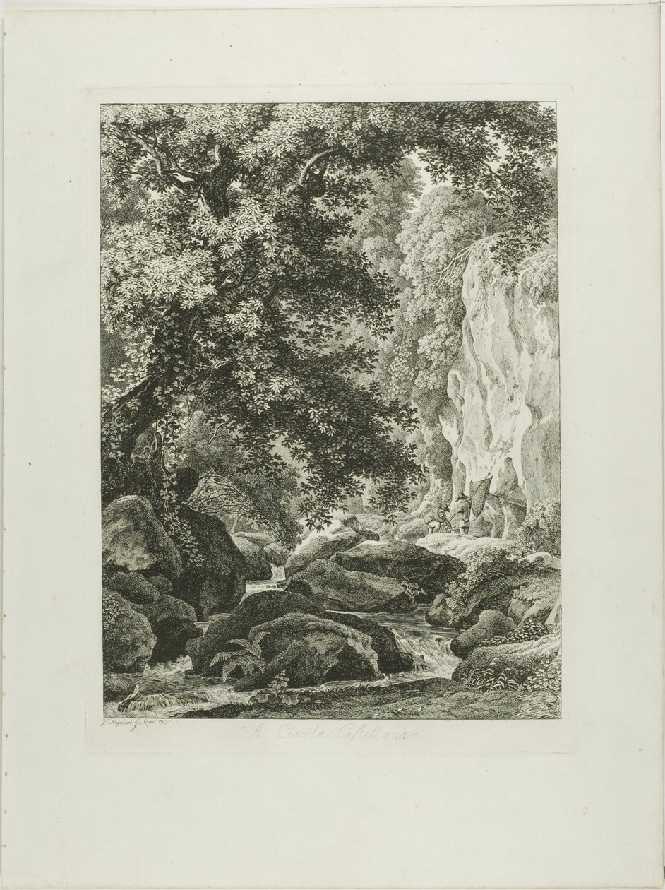 En Civita Castellana, fra pittoreske etsede prospekter fra Italia av Johann Christian Reinhart