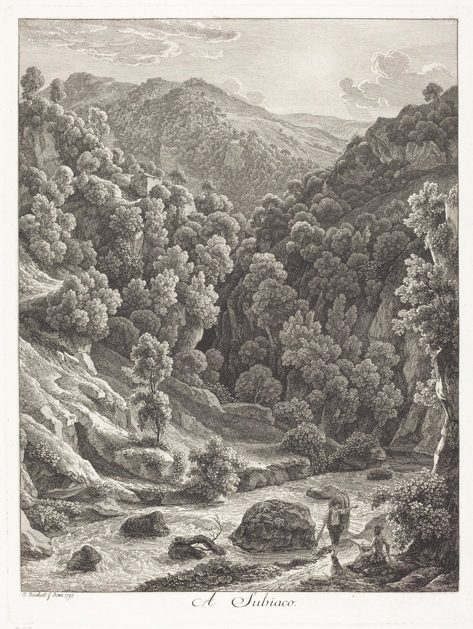 I Subiaco (nær Subiaco) av Johann Christian Reinhart