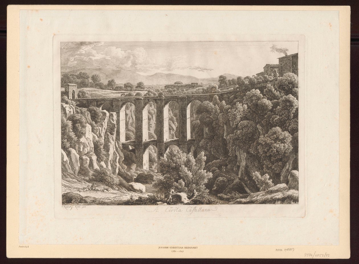 Akvedukter ved Civita Castellana av Johann Christian Reinhart