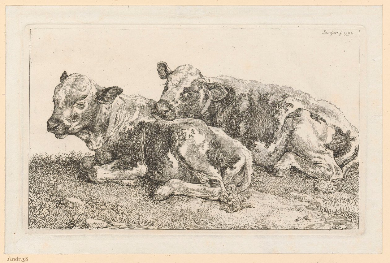 To kalver av Johann Christian Reinhart