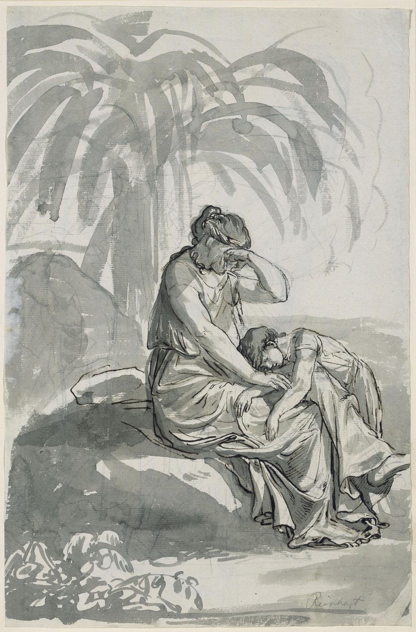 Hagar og Ismael i ørkenen av Johann Christian Reinhart