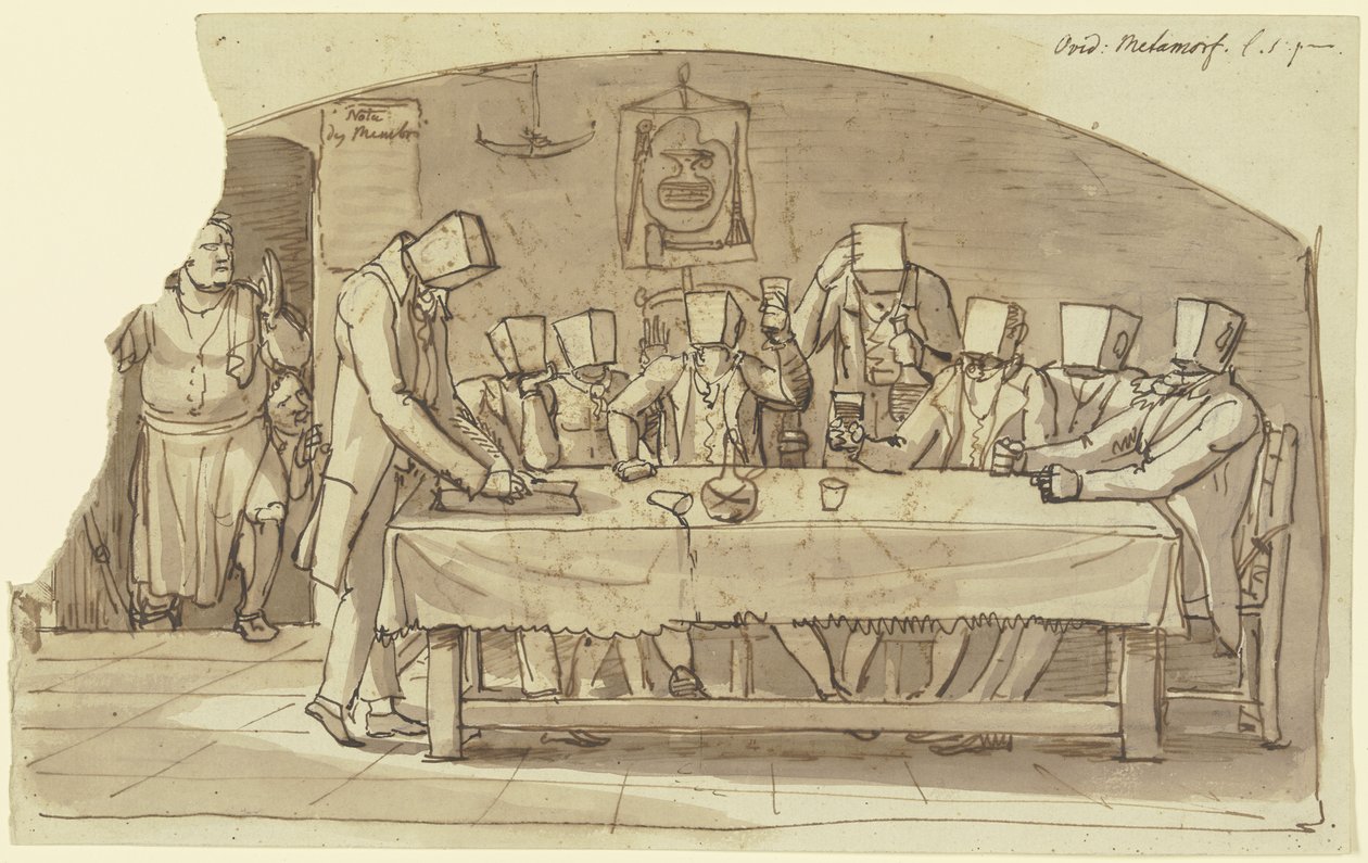 Kunstnerspøk på en osteria i Roma av Johann Christian Reinhart