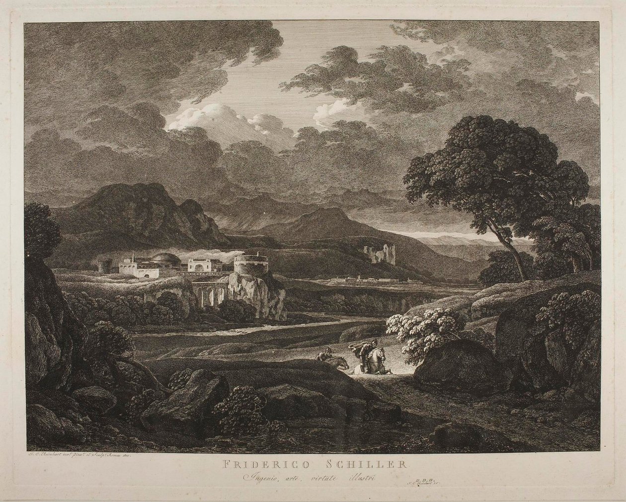 Landskap i stormvær av Johann Christian Reinhart