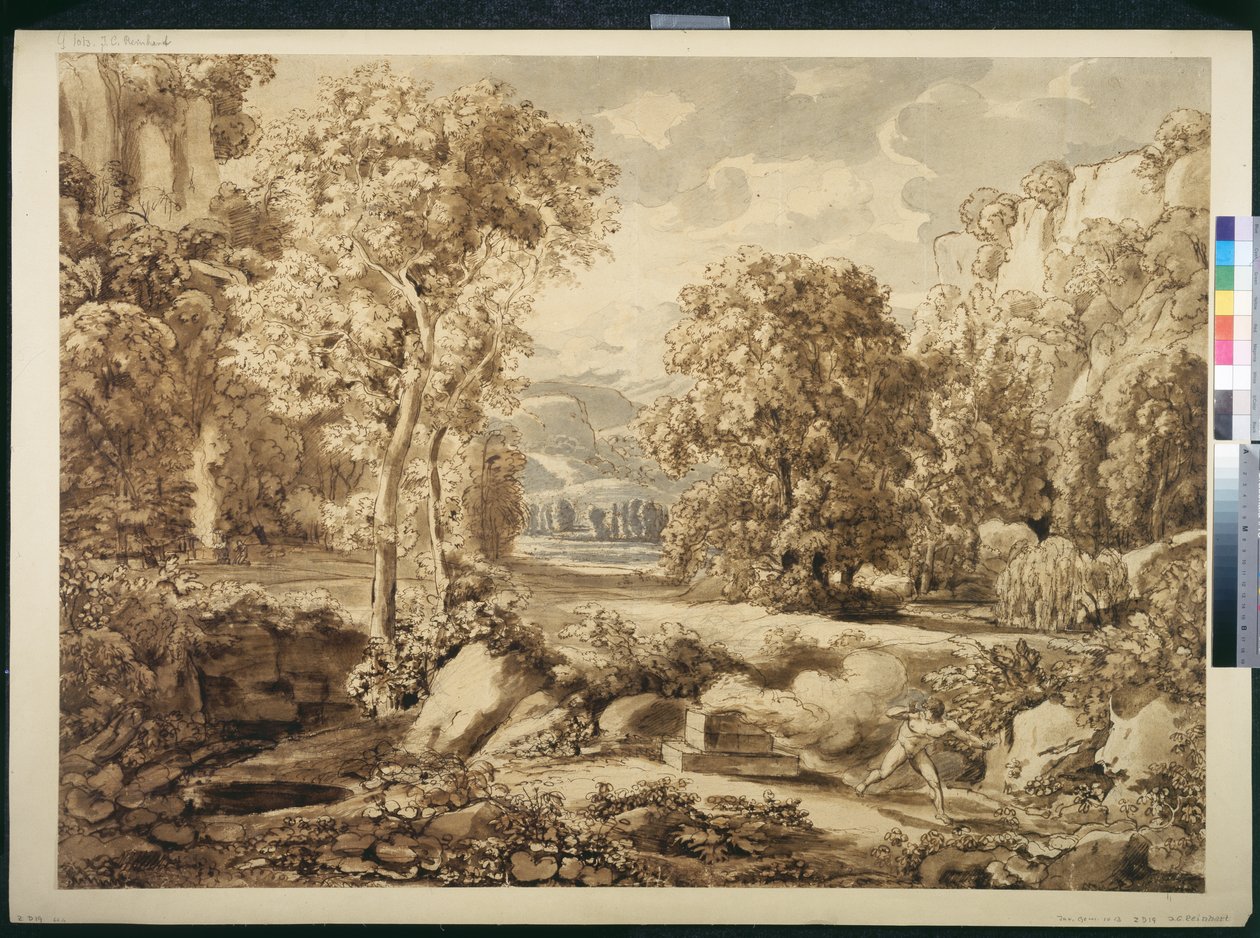 Landskap med Kains og Abels ofre av Johann Christian Reinhart