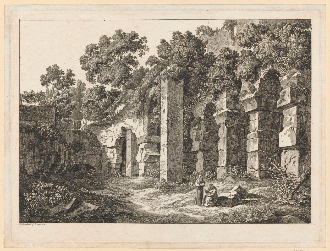 Landskap - I Colosseum av Johann Christian Reinhart
