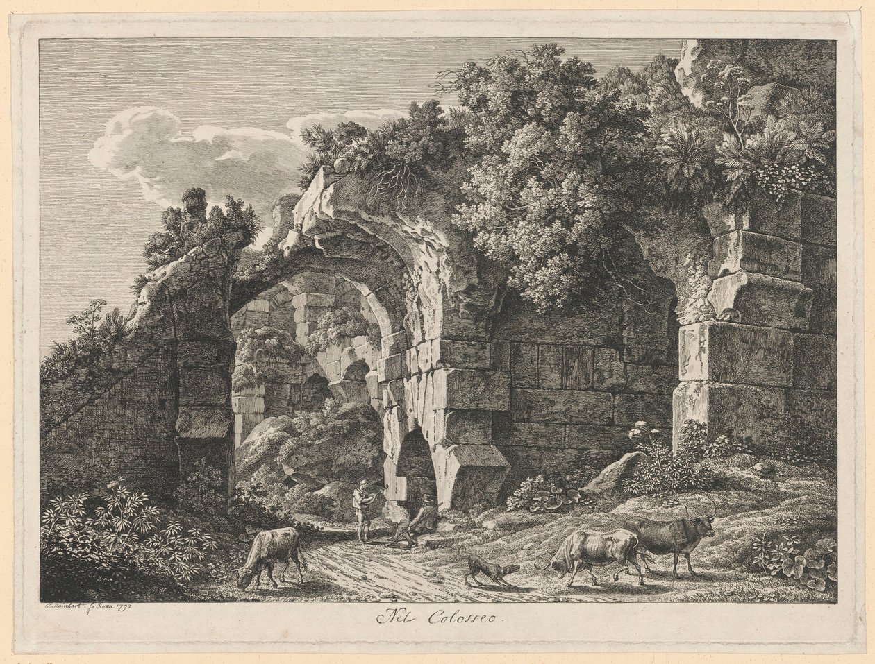 Landskap - I Colosseum av Johann Christian Reinhart