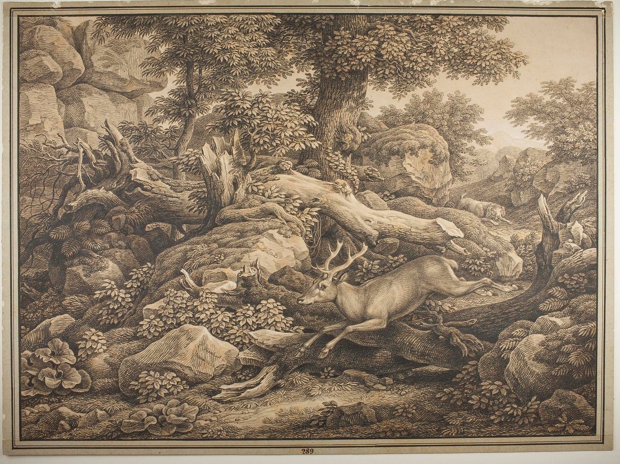 Scene fra Chigi-familiens park i Ariccia av Johann Christian Reinhart