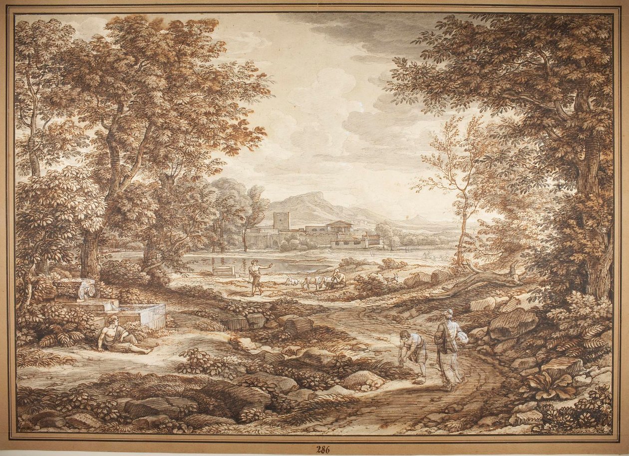 Scene fra den romerske Campagna, Torre del Quinto av Johann Christian Reinhart
