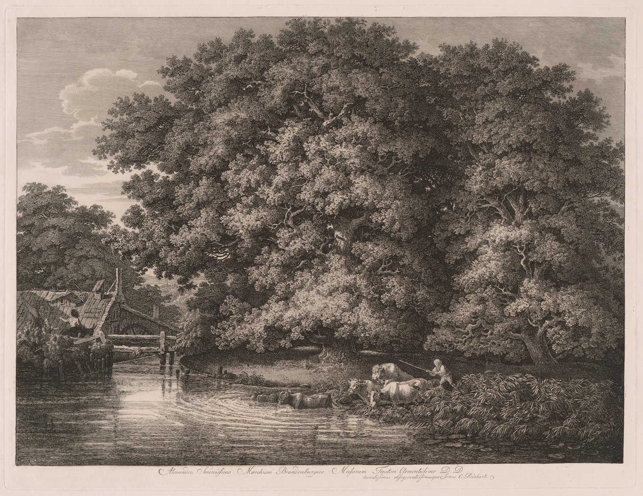 Møllen ved de store eikene av Johann Christian Reinhart