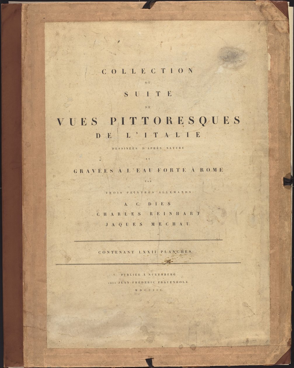 Samling eller suite med pittoresk utsikt over Italia av Johann Christian Reinhart, Albert Christoph Dies and Jacob Wilhelm Mechau
