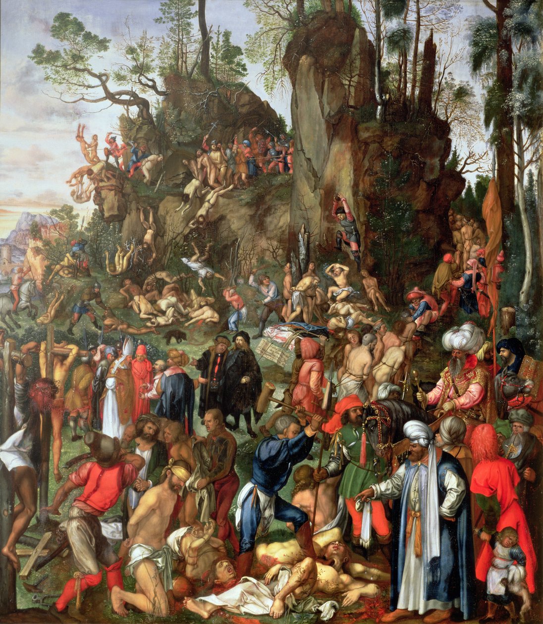 Martyrdom of the Ten Thousand, kopi av et maleri av Albrecht Durer av Johann Christian Ruprecht