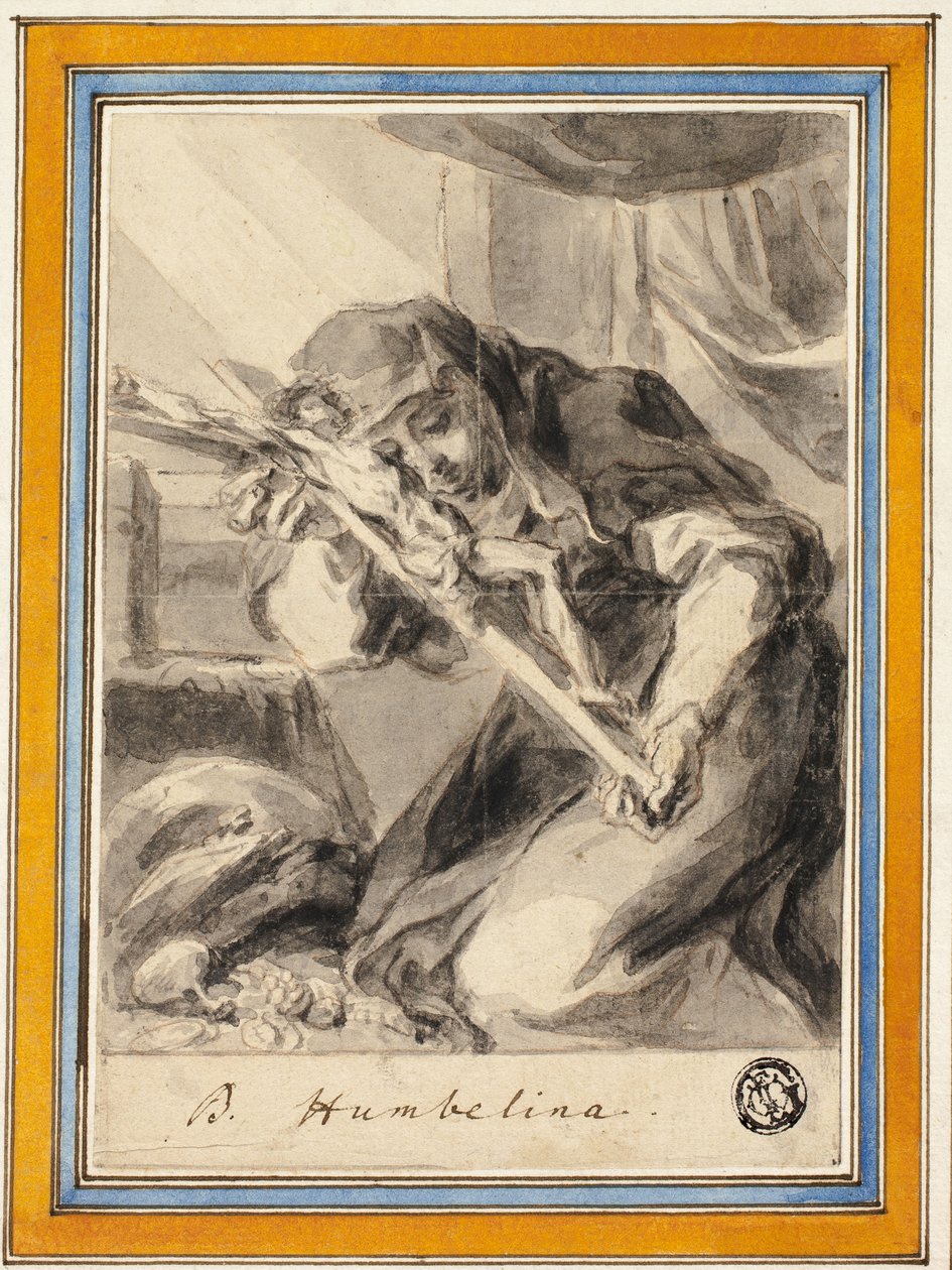 Beata Humbelina med krusifiks, ca.1700 av Johann Christoph Lischka