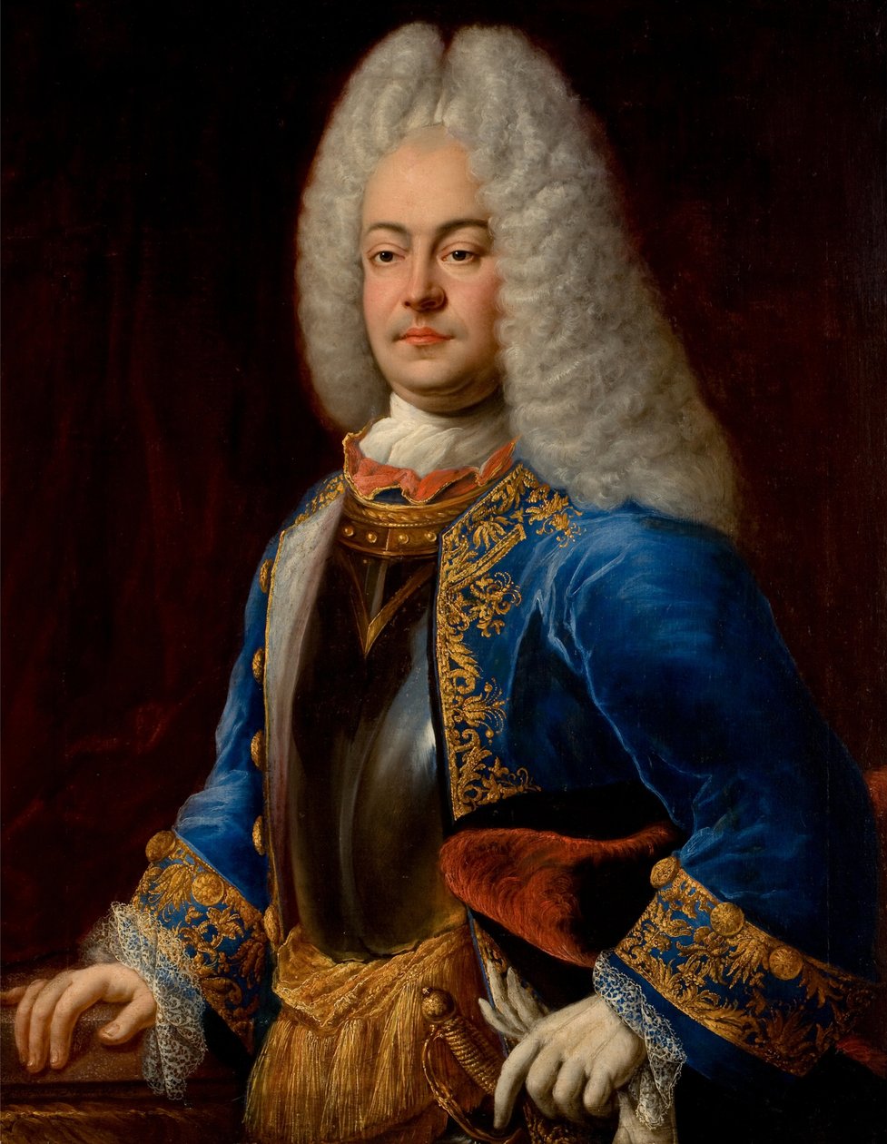George Albert, prince de Frize orientale - George Albert (1690-1734), Prince of East Frisia, av Eichler, Johann Conrad (1688-1748). Olje på lerret av Johann Conrad Eichler