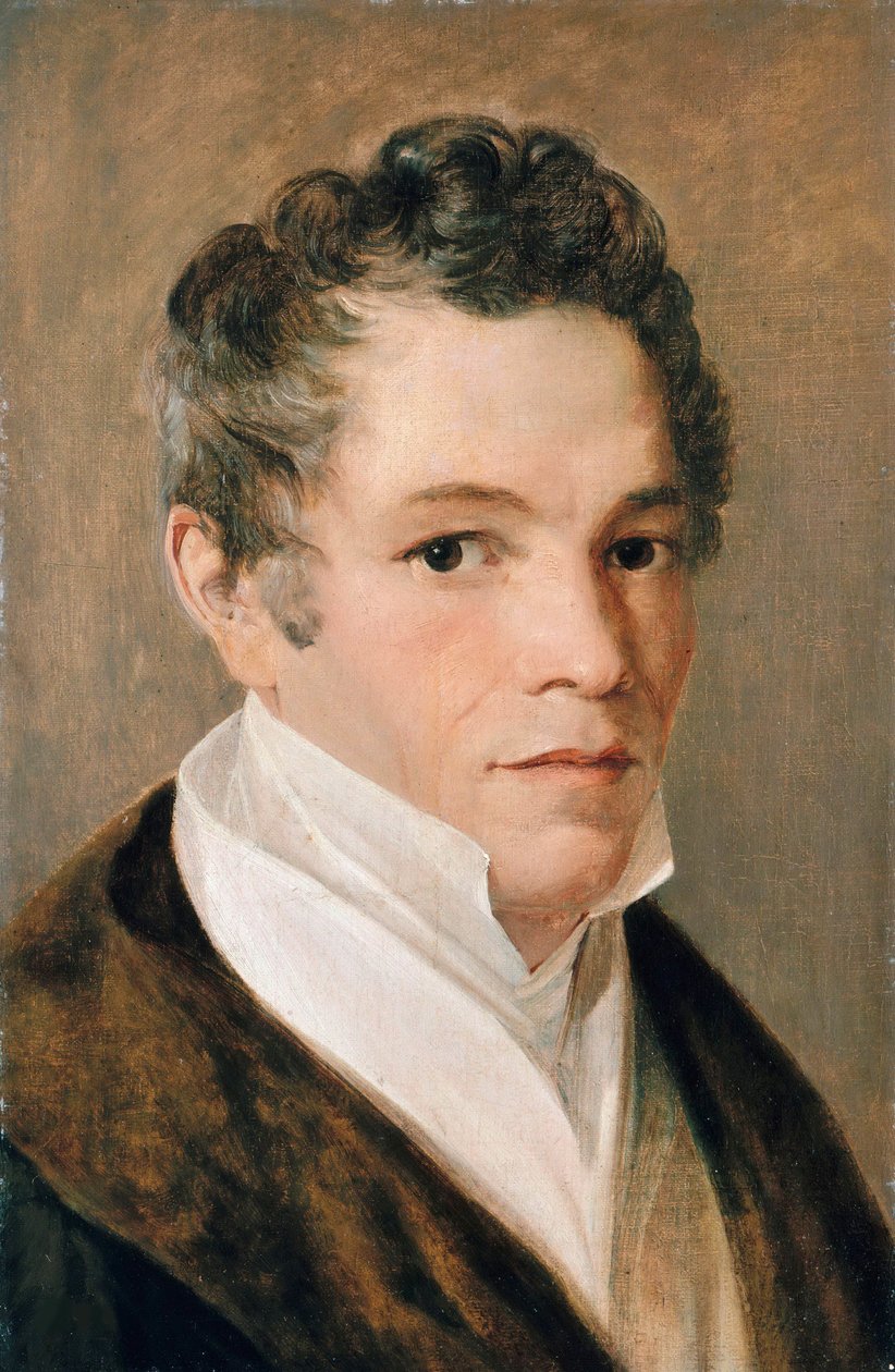 Portrett av Karl Friedrich Schinkel 1781-1841, rundt 1820. av Johann Eduard Wolff
