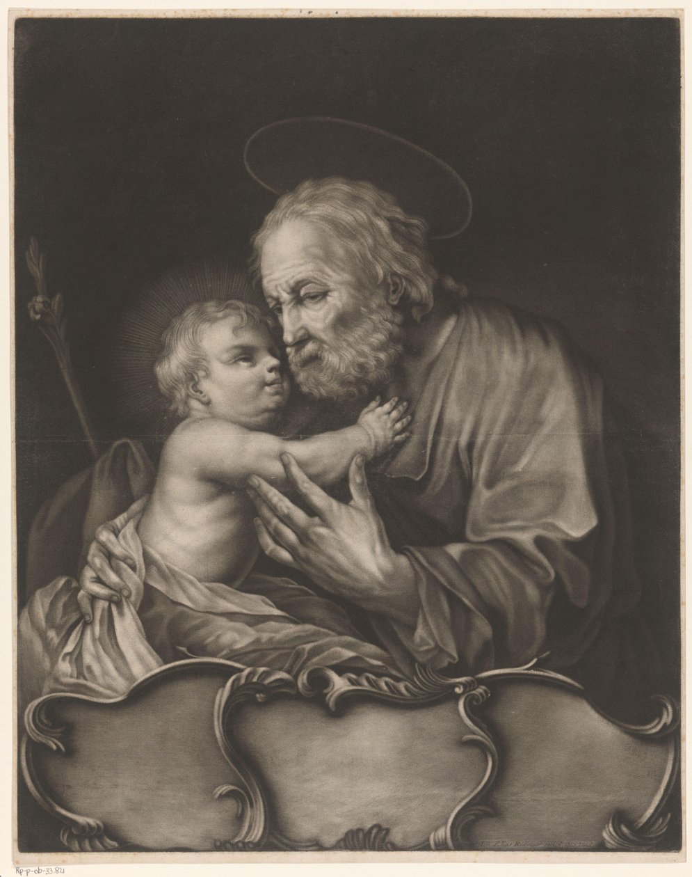 Josef med Kristusbarnet av Johann Elias Ridinger