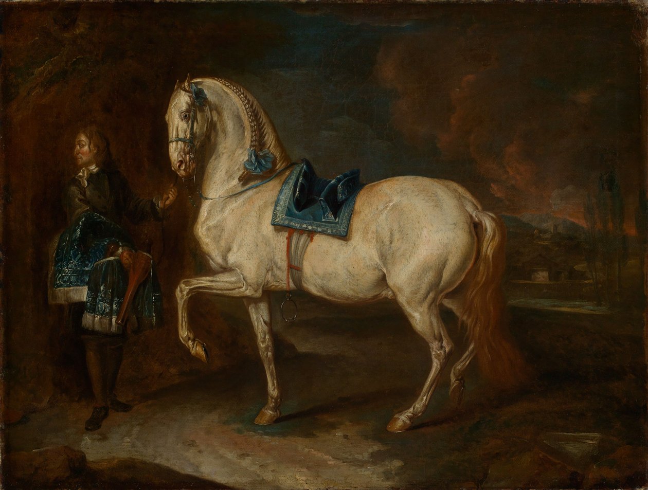 Stallmester med hvit hest av Johann Elias Ridinger