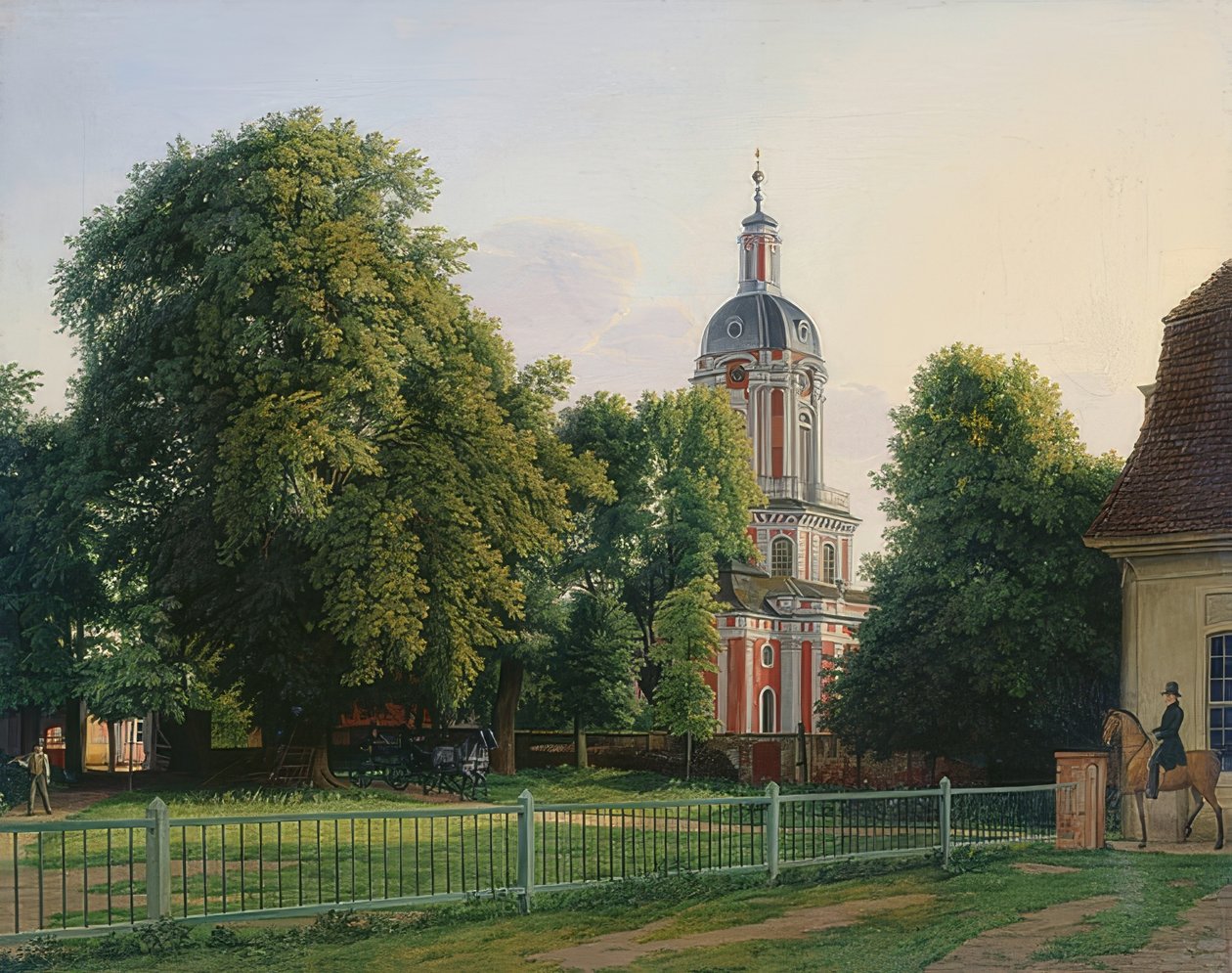 Kirke i parken til Buch Castle av Johann Erdmann Hummel