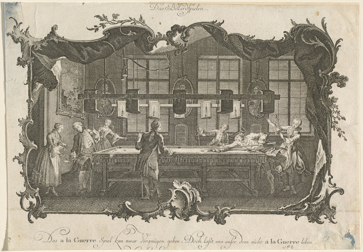 Biljard (biljardspillere) av Johann Esaias Nilson