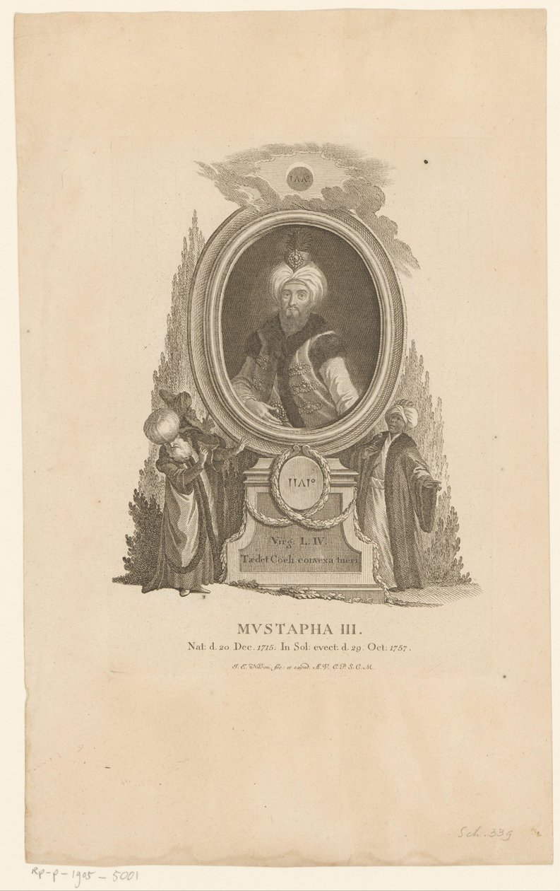 Portrett av Mustafa III av Johann Esaias Nilson