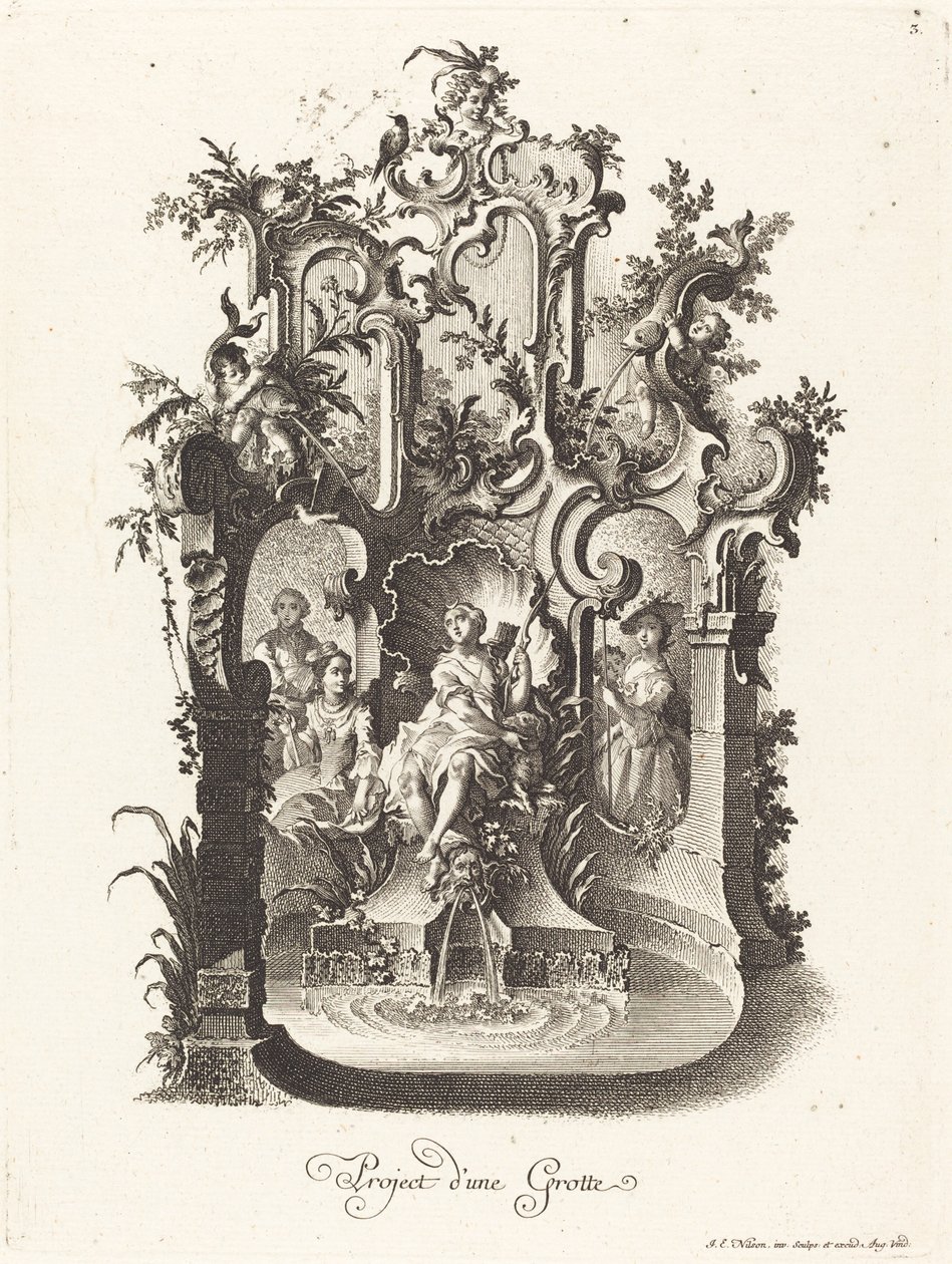 Planlegg en grotte av Johann Esaias Nilson
