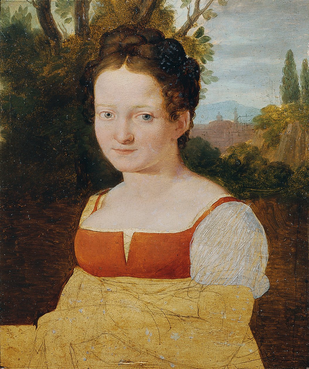 jenteportrett av Johann Evangelist Scheffer von Leonhardshoff
