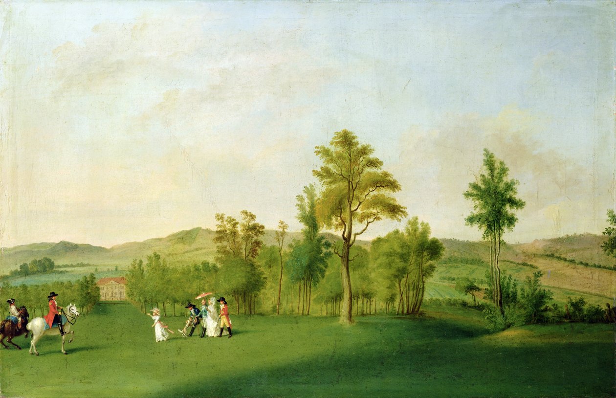 Landskap med figurer av Johann F.A. school of Tischbein