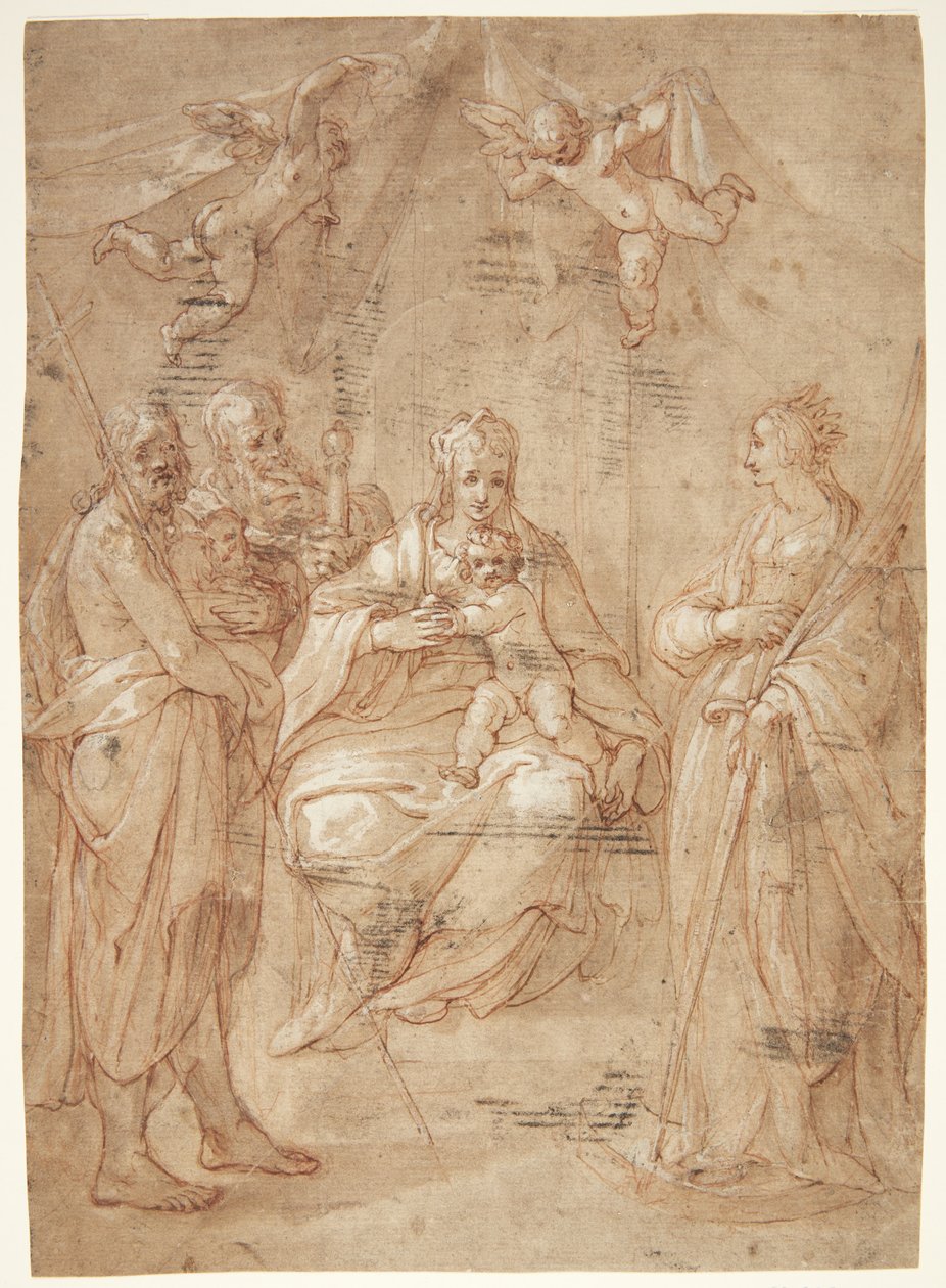 Madonna med barn ved siden av Johann Freyberger