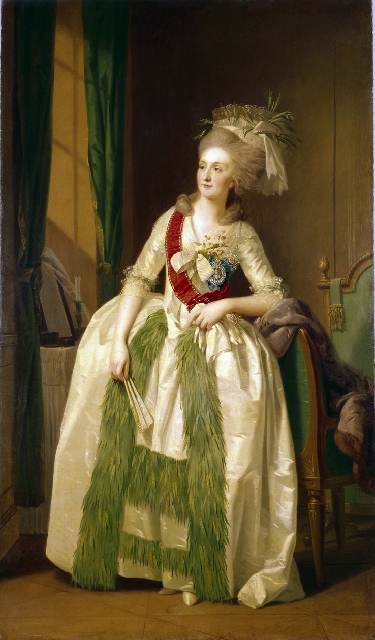 Portrett av prinsesse Natalya Vladimirovna Saltykova (1737-1812). (Portrett av prinsessen N.V. Saltykova). Maleri av Johann Friedrich August Tishbein (1750-1812), olje på lerret, ca. 1780. Tysk kunst av Johann Friedrich August Tischbein